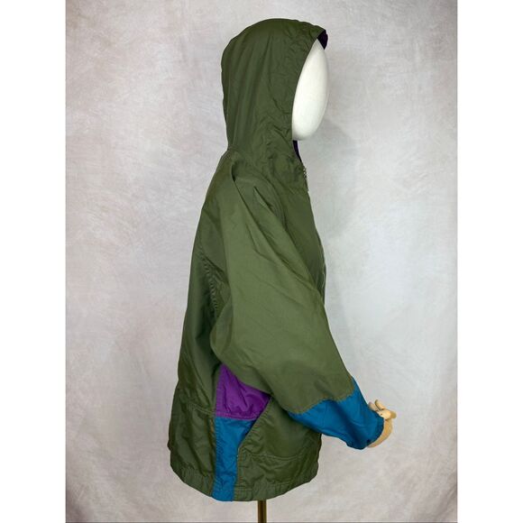 Vintage LL Bean Anorak Windbreaker Jacket Men's Small Half Zip Pullover Green - Picture 4 of 7